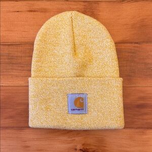 Carhartt Acrylic Watch Hat Knit Cuffed Beanie in Mustard Yellow